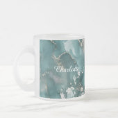 Personalized Luxury Marble Pattern Custom Name Mug Matglas Koffiemok (Links)