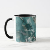 Personalized Luxury Marble Pattern Custom Name Mug Mok (Links)