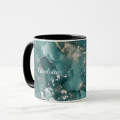 Personalized Luxury Marble Pattern Custom Name Mug Mok (Voorkant links)