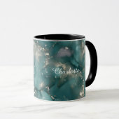 Personalized Luxury Marble Pattern Custom Name Mug Mok (Voorkant rechts)