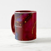 Personalized Luxury Marble Pattern Custom Name Mug Mok (Voorkant links)