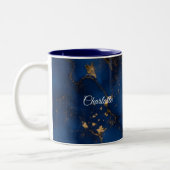 Personalized Luxury Marble Pattern Custom Name Mug Tweekleurige Koffiemok (Links)