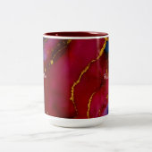 Personalized Luxury Marble Pattern Custom Name Mug Tweekleurige Koffiemok (Center)