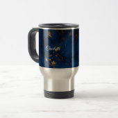 Personalized Luxury Marble Pattern Travel Mug Reisbeker (Voorkant links)