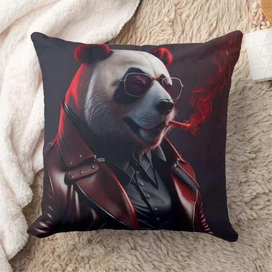 personalized luxury panda smoking pillow for your  kussen (Deken)