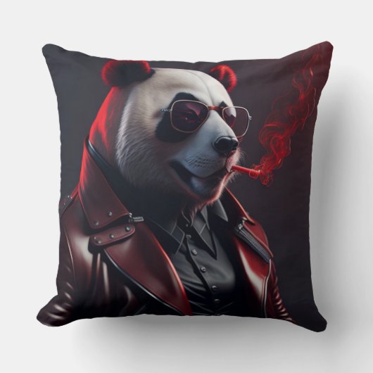 personalized luxury panda smoking pillow for your  kussen (Voorkant)