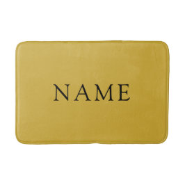 Personalized M Gold Bath Mat with Custom Name