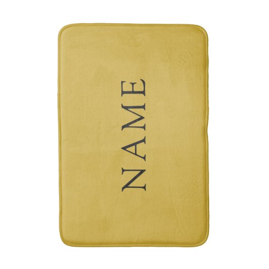 Personalized M Gold Bath Mat with Custom Name (Voorkant Verticaal)