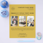 Personalized M Gold Flyer for Product Promotions (Enkel)