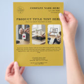 Personalized M Gold Flyer for Product Promotions (Hand)