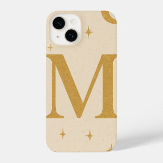 Personalized M Initial Star Phone Case – Cute Whit iPhone 14 Hoesje