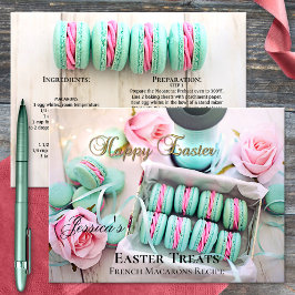 Personalized Macarons Recipe Template Postcard Briefkaart