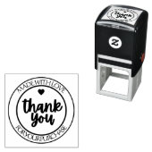 Personalized “Made With Love” Thank You Zelfinktende Stempel (In situ)