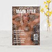 Personalized Magazine Cover Kaart (Gele Bloem)