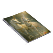 Personalized Magestic Unicorns forest sunrise Notitieboek (Rechterzijde)