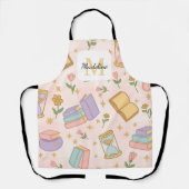 Personalized Magic Books Girl Cute Kitchen Pink Schort (Voorkant)