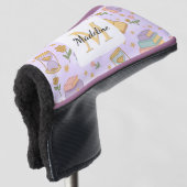 Personalized Magic Books Girl School Purple Golfheadcover (3/4 voorkant)