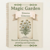 Personalized Magic Garden Journal - Chamomile Planner (Voorkant)