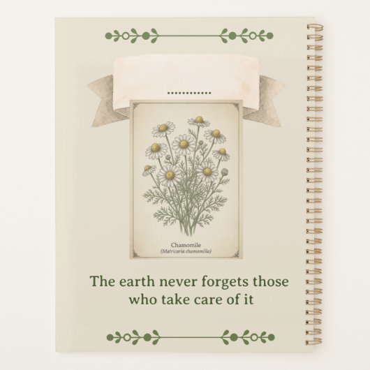 Personalized Magic Garden Journal - Chamomile Planner (Achterkant)