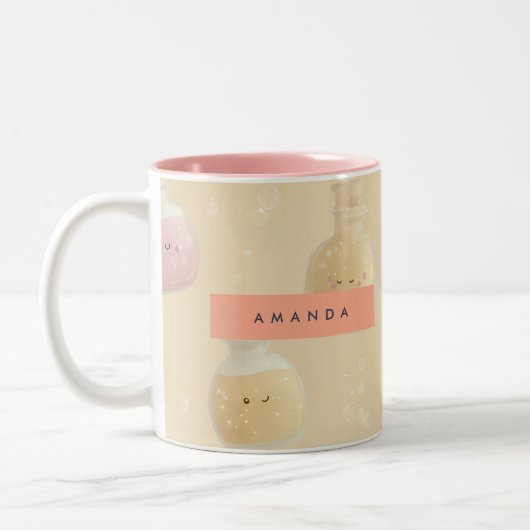 Personalized Magic Potion Bottle Pattern Tweekleurige Koffiemok (Links)