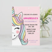 Personalized Magical Unicorn Birthday  Kaart (Staand voorkant)