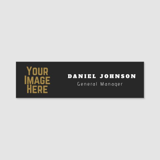 Personalized Magnetic Company Employee Name Tag (Voorkant)