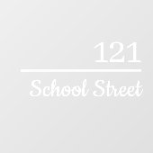 Personalized Mailbox Number and Address Raamsticker (Vel)