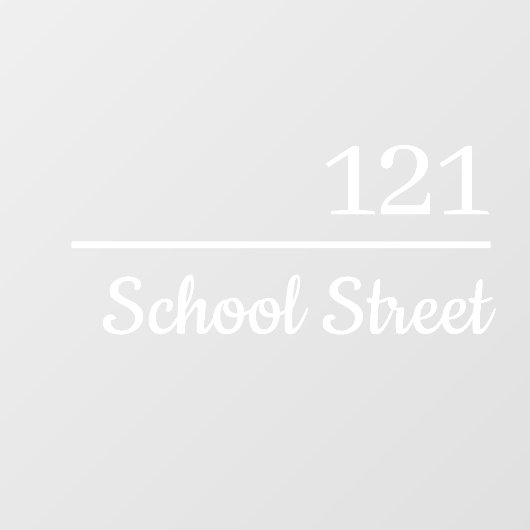 Personalized Mailbox Number and Address Raamsticker (Vel)