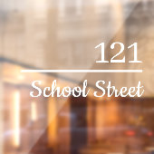 Personalized Mailbox Number and Address Raamsticker (Vel 2)