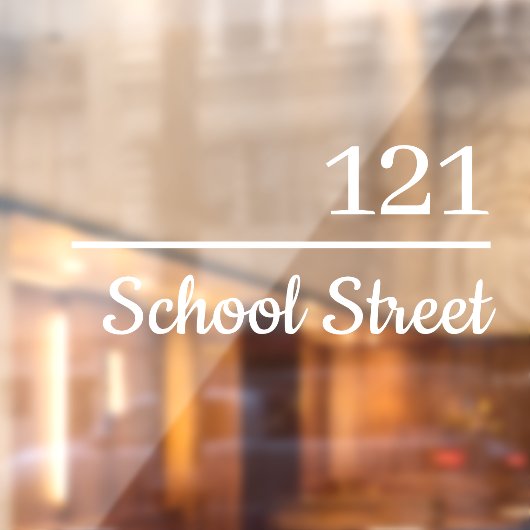 Personalized Mailbox Number and Address Raamsticker (Vel 2)