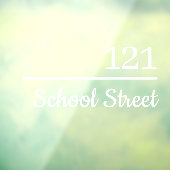 Personalized Mailbox Number and Address Raamsticker (Vel 3)