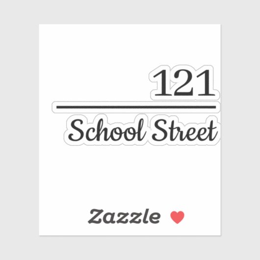 Personalized Mailbox Number and Address Sticker (Vel)