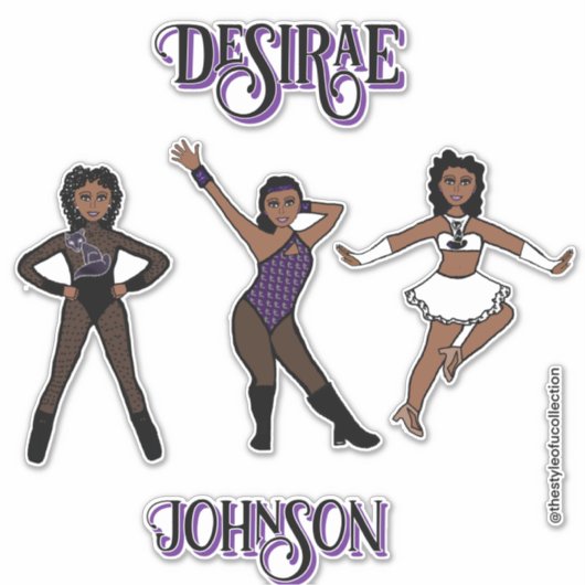 Personalized Majorette / 3- Style Sheer Black #1 Sticker (Voorkant)