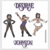 Personalized Majorette / 3- Style Sheer Black #2 Sticker (Vel)