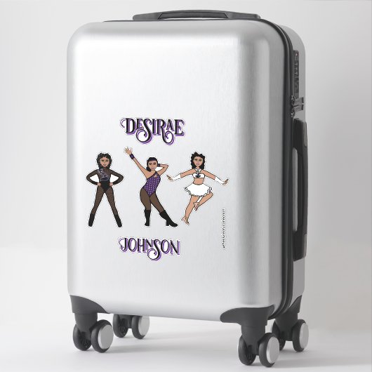 Personalized Majorette / 3- Style Sheer Black #2 Sticker (Koffer)