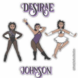 Personalized Majorette / 3- Style Sheer Black #2 Sticker
