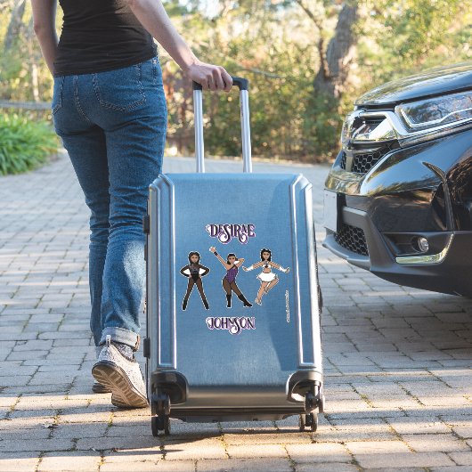 Personalized Majorette / 3- Style Sheer Black #2 Sticker (Koffer Insitu)