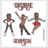Personalized Majorette / 3- Style Sheer White #1 Sticker (Vel)