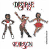 Personalized Majorette / 3- Style Sheer White #1 Sticker (Voorkant)