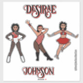 Personalized Majorette / 3- Style Sheer White #2 Sticker (Vel)