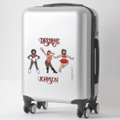 Personalized Majorette / 3- Style Sheer White #2 Sticker (Koffer)