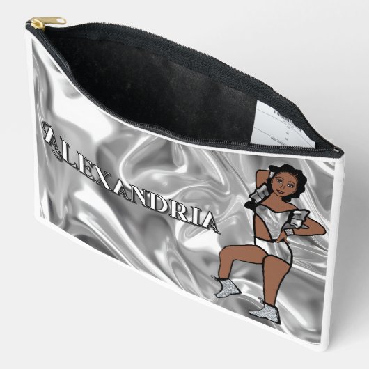 Personalized Majorette Dancer Liquid Silver #1 Etui (Open)