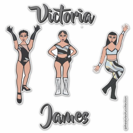 Personalized Majorette Silver Black Twist #2 Sticker (Voorkant)