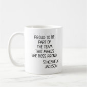 Personalized Make The Boss Proud Koffiemok (Links)