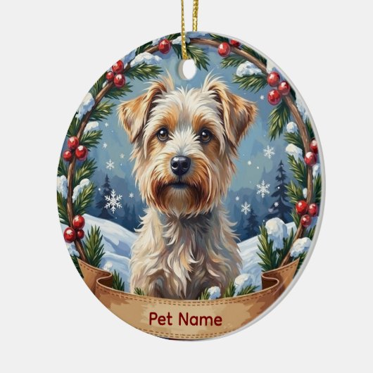 Personalized Maltese Christmas Keramisch Ornament (Links)