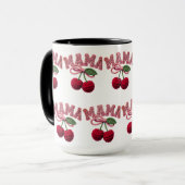 Personalized “Mama” Cherry Print – Funny Kitchen T Mok (Voorkant links)