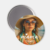 Personalized Mama Est Year Custom Gift For Mommy Magneet (Voorkant / Achterkant)
