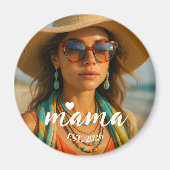 Personalized Mama Est Year Custom Gift For Mommy Magneet (Voorkant)
