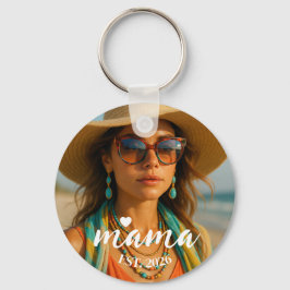 Personalized Mama Est Year Custom Gift For Mommy Sleutelhanger