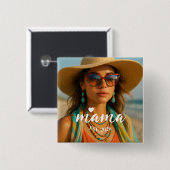 Personalized Mama Est Year Custom Gift For Mommy Vierkante Button 5,1 Cm (Voorkant /achterkant)